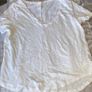 H&M Off White Linen Top